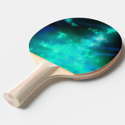 Night Sky Emerald Ping Pong Paddle Tafeltennisbatje (Voorkant Gekanteld)