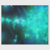 Night Sky Emerald Wrapping Paper Cadeaupapier (Vlak)