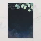 Night Sky Eucalyptus Minimalistisch servet Dank Menu (Achterkant)