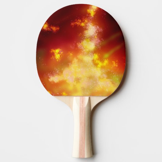 Night Sky Flame Ping Pong Paddle Tafeltennisbatje (Achterkant)