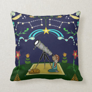 Night Sky Folk Art Kussen