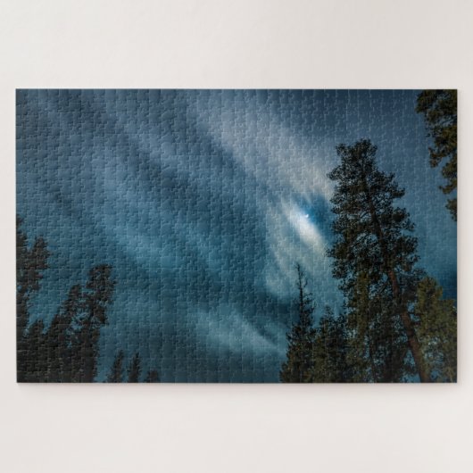Night Sky & Forest in Moon Light Legpuzzel (Horizontaal)