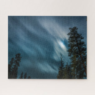 Night Sky & Forest in Moon Light Legpuzzel