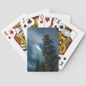 Night Sky & Forest in Moon Light Pokerkaarten (Achterkant)