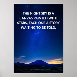 Night Sky Fotografie Quote Poster