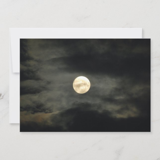 Night Sky - Full Moon en Dark Clouds (Voorkant)