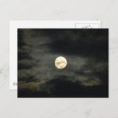 Night Sky - Full Moon en Dark Clouds Briefkaart (Voorkant / Achterkant)