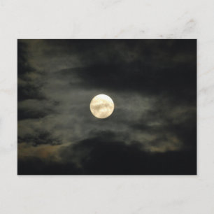 Night Sky - Full Moon en Dark Clouds Briefkaart