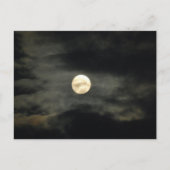 Night Sky - Full Moon en Dark Clouds Briefkaart (Voorkant)