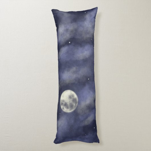 Night sky full moon lichaamskussen (Achterkant (Verticaal))