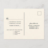 Night Sky Galaxy Berg Elegant Bruiloft RSVP Uitnodiging Briefkaart (Achterkant)