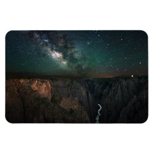 Night Sky Galaxy Landschap Foto Magneet