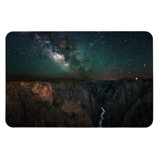 Night Sky Galaxy Landschap Foto Magneet (Horizontaal)