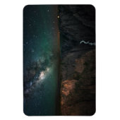 Night Sky Galaxy Landschap Foto Magneet (Verticaal)
