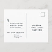 Night Sky Galaxy Mountain Star Modern Wedding RSVP Uitnodiging Briefkaart (Achterkant)
