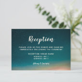 Night Sky Galaxy Mountain Sunrise Reception Kaart (Staand voorkant)