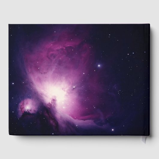 Night Sky Galaxy Stars Space Moderne Universe Gastenboek (Achterkant)