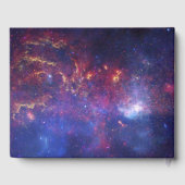 Night Sky Galaxy Stars Space Moderne Universe Gastenboek (Achterkant)