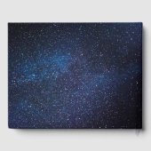 Night Sky Galaxy Sterren Ruimte Modern Bruiloft Gastenboek (Achterkant)