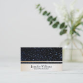 Night Sky & Gold Trim Visitekaartje (Staand voorkant)