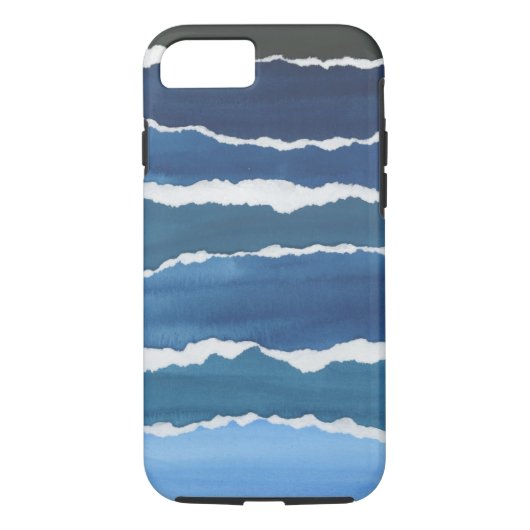 Night sky gouache collage unieke illustratie Case-Mate iPhone case (Achterkant)