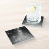 Night Sky Grey Monochrome Glass Onderzetter (Schuin)