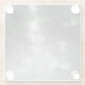 Night Sky Grey Monochrome Glass Onderzetter (Achterkant)