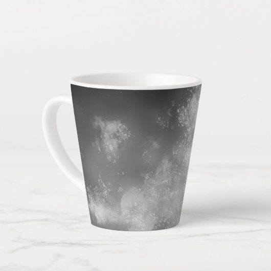 Night Sky Grey Monochrome Latte Mok (Linkerhoek)
