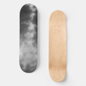 Night Sky Grijs Monochroom Skateboard (Voorkant)