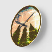 "Night Sky" Hand getrokken  Ronde Klok (Hoek)