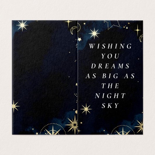 Night Sky - Hemelse Verjaardag Kaart (Buitenkant ongevouwen)