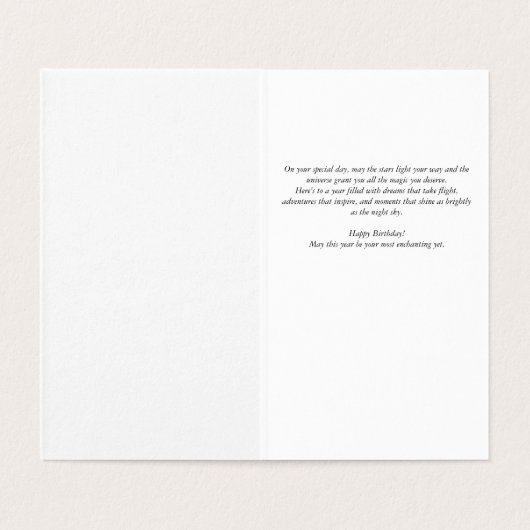 Night Sky - Hemelse Verjaardag Kaart (Binnenkant ongevouwen)