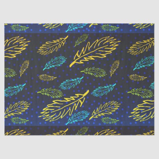 Night Sky Herfst Bladeren Set 1 Tissuepapier (Voorkant)