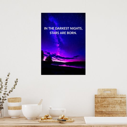 Night Sky Inspiration Quote Posters (Keuken)