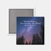Night Sky Inspirerend Quote Magneet (Voorkant / Achterkant)