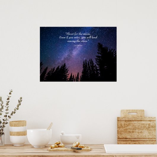 Night Sky Inspirerend Quote Poster (Keuken)