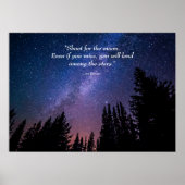 Night Sky Inspirerend Quote Poster (Voorkant)
