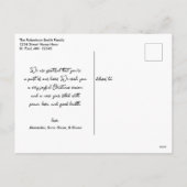 Night Sky Kerstboom Bos Vakantie Post Kaart (Achterkant)