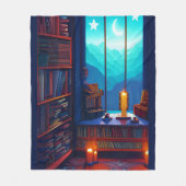 Night Sky Library Fleece Deken (Voorkant)