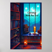 Night Sky Library Poster (Voorkant)