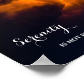 Night Sky Lightning Inspirerend Serenity Quote Poster (Hoek)