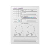 Night Sky Log Notitieblok (Linkerzijde)