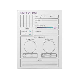 Night Sky Log Notitieblok