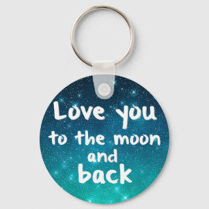 Night Sky Love You to the Moon Galaxy Sleutelhanger