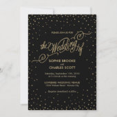 Night Sky met Gold Stars Fancy Weddenschap Kaart (Voorkant)