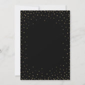 Night Sky met Gold Stars Fancy Weddenschap Kaart (Achterkant)