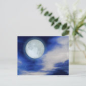 Night Sky met Moon en Clouds Briefkaart (Staand voorkant)