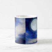 Night Sky met Moon en Clouds Koffiemok (Center)