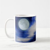 Night Sky met Moon en Clouds Koffiemok (Links)