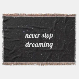 Night Sky met Stars Quote Sherpa Blanket Deken